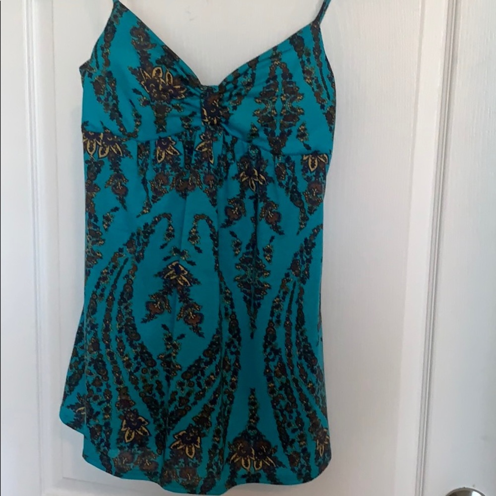Turquoise spaghetti strap